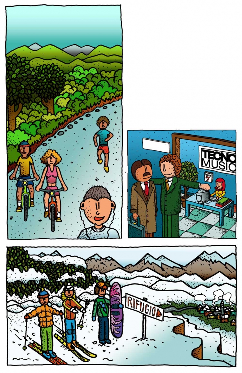 marking pen drawings and digital painting Illustrations
