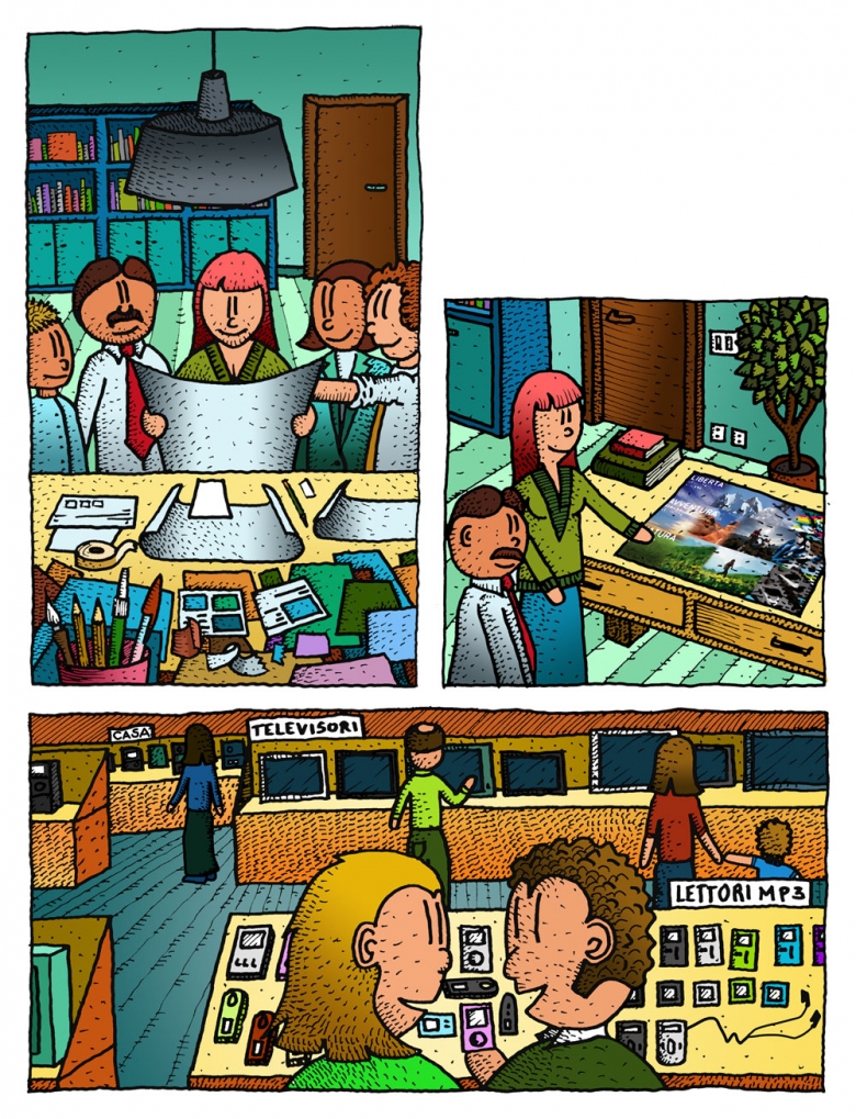 marking pen drawings and digital painting Illustrations
