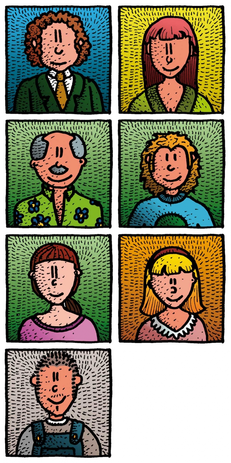 marking pen drawings and digital painting Illustrations